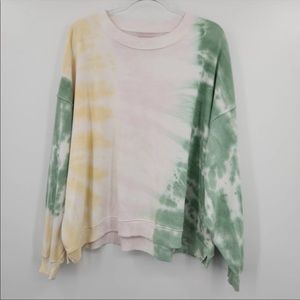 American Eagle Tie Dye crew neck pullover sweatshirt